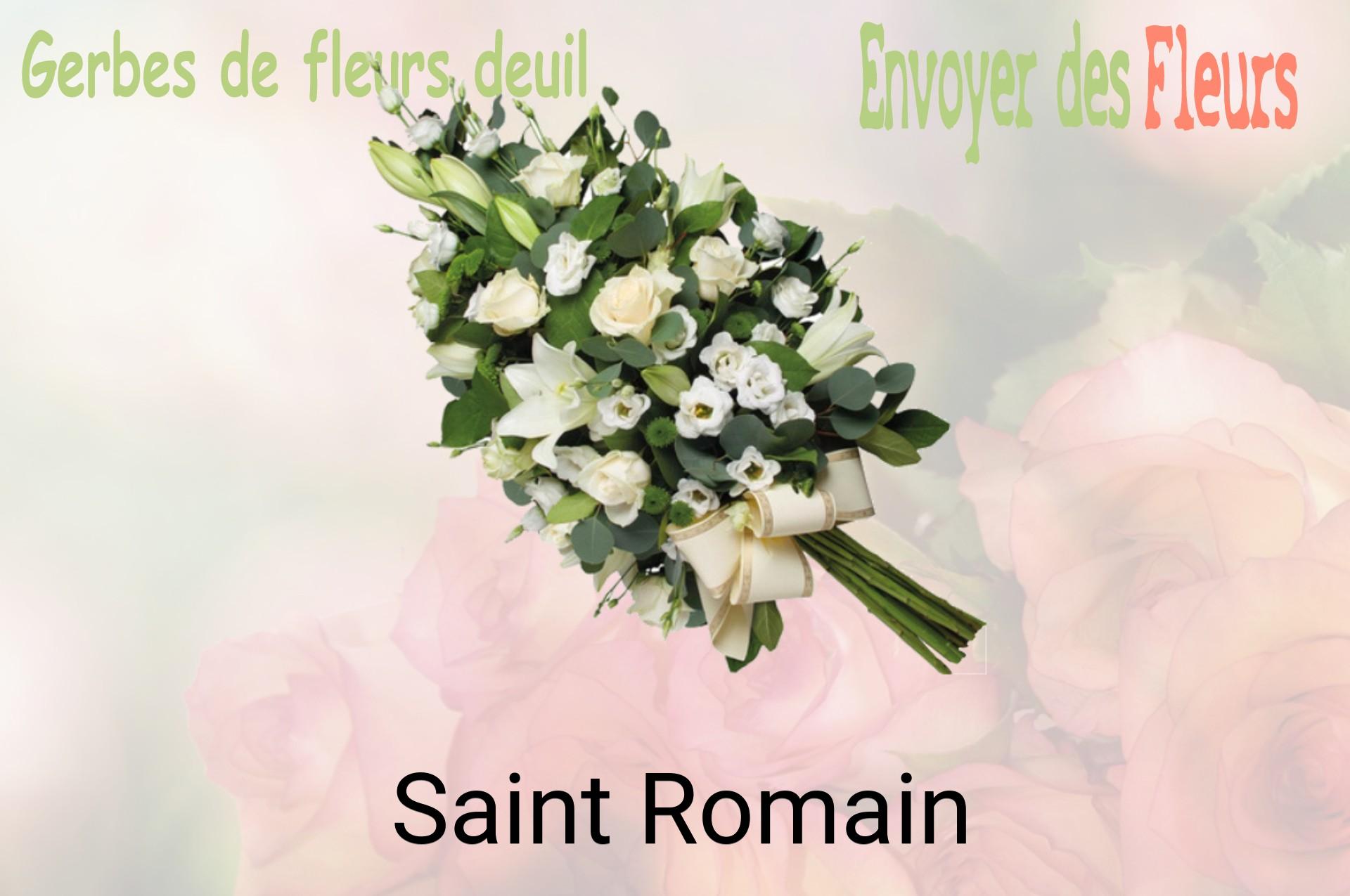 Gerbe de fleurs de deuil livrée à Saint-Romain